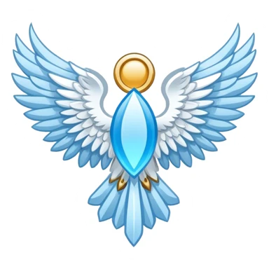 wings emblem holy saint light blue sticker