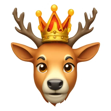 A stag in a crown of fire sticker