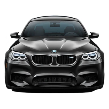 Bmw m5 black with lights on night time angry look sticker