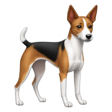 three colour basenji  sticker