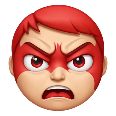 angry face emoji which is also rolling it's eyes sticker