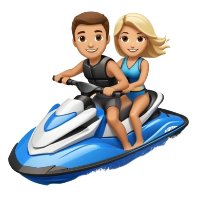 2 hot people on a jet ski sticker