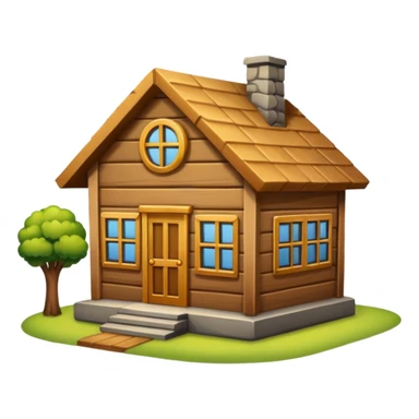 wood house sticker