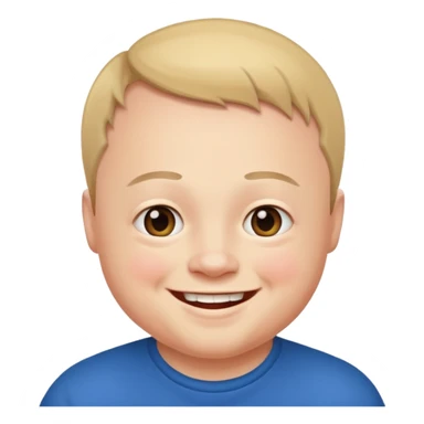 Man with down syndrome smiling sticker