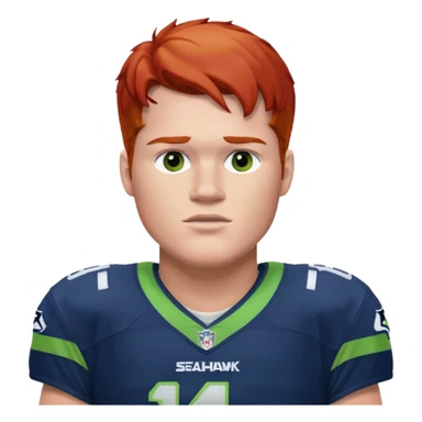 Sam Darnold Seahawk red hair sticker