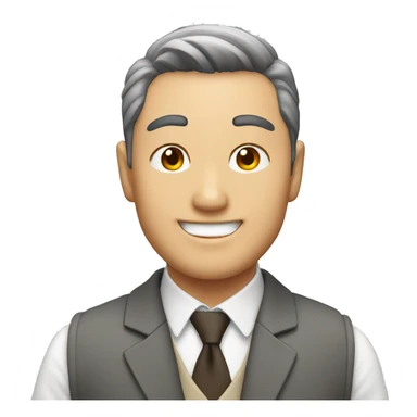 Smiling Japan man sticker