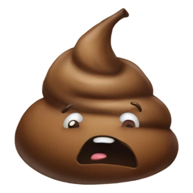 A piece of poop walking on a hike sticker