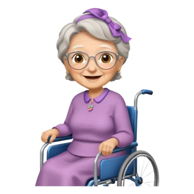 grandma on wheelchair sticker