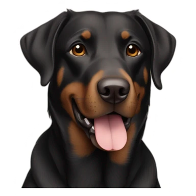 Brown labrador crossed with beauceron sticker