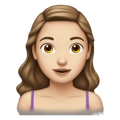 white girl applying cream on face brown hair sticker