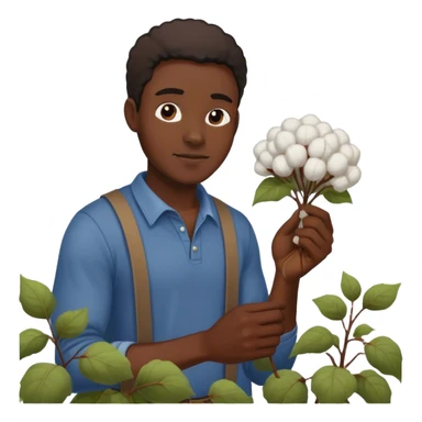 Black man picking cotton sticker