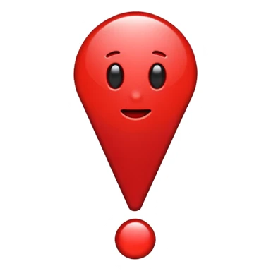 exclamation mark full red sticker