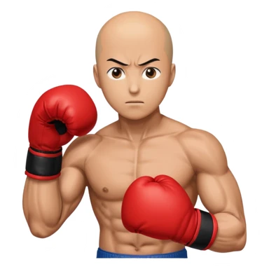 Saitama red hand punch with boxing glove sticker
