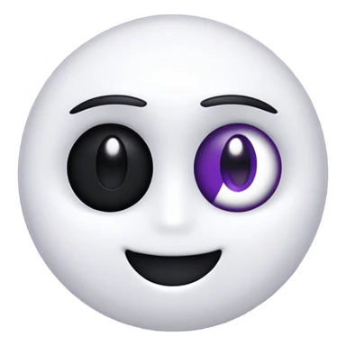 genera delle emoji per un server discord, un personaggio che per ogni emoji descrive un emozione o uno stato d'animo o svolge azioni. La community si chiama Onyx il personaggio deve essere accattivante, occhi viola, bianco e nero. sticker