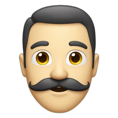 Homme avec une moustache mouche sticker