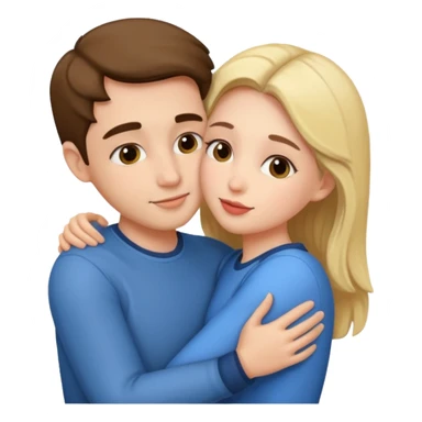 Hugging and kissing sticker