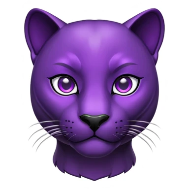 black panther with bright purple eyes sticker