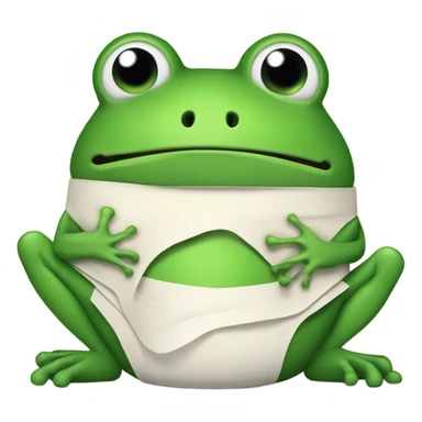 Frog with band aids on belly sticker