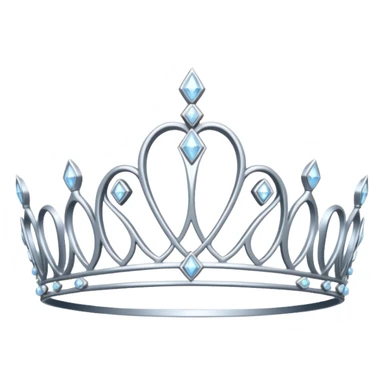 iced silver tiara with diamonds sticker