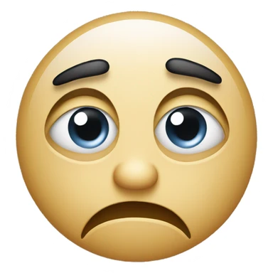 frowning face with a tear drop  sticker