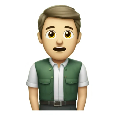 Man in a pickle sticker