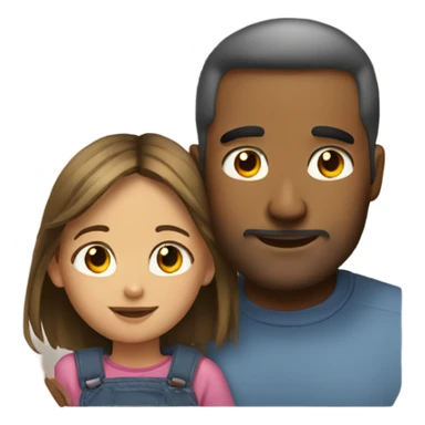 A father with his daughter  sticker