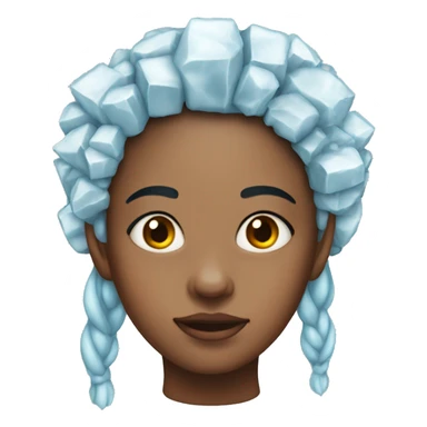 ugly girl with ice on her head sticker