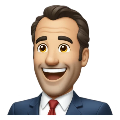 jean-dujardin-as-president-laughing sticker