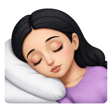 Ariana Grande sleeping with black hair  sticker