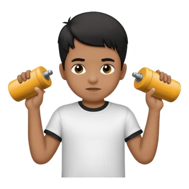 niño trigueño de cabello negro tocando la batería  sticker