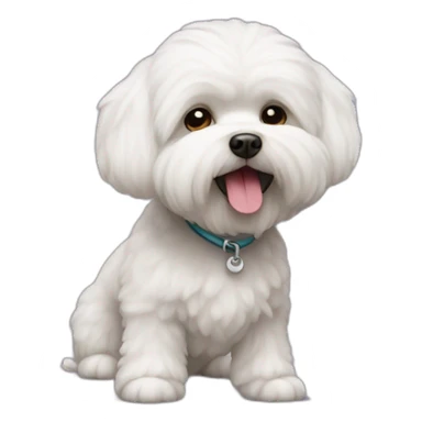 bichon havanais noir sticker