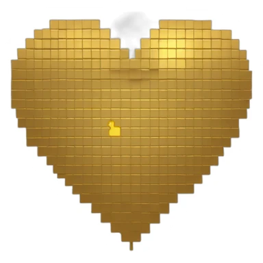 8-bit Golden Heart sticker
