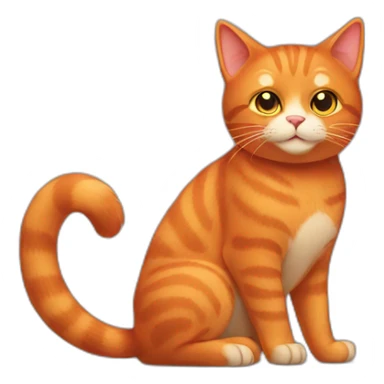 red cat with macbook sticker