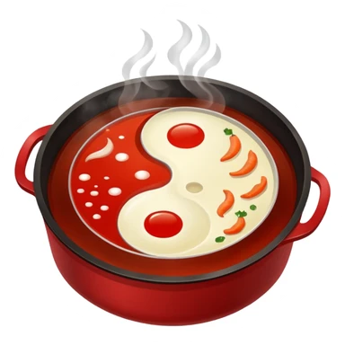 Yin yang hotpot sticker
