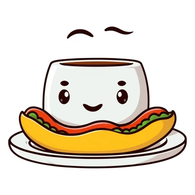 mouth watering over delicious meal sticker