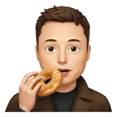 Elon Musk eats simit sticker