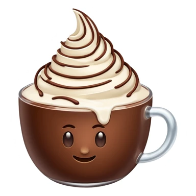 Ice Cacao with whipping cream  sticker