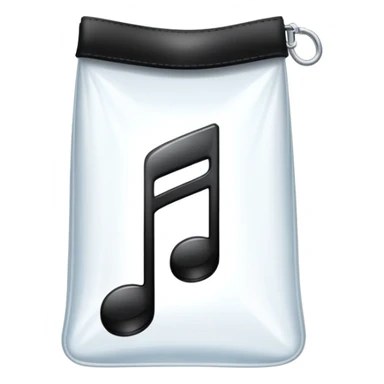 ziplock bag containing a single musical note sticker