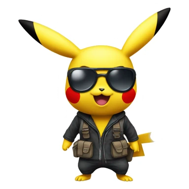 pikachu avec un paneau ecrit RAID sticker