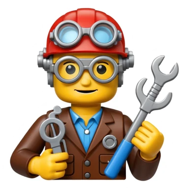 Steampunk Inventor lego toy sticker