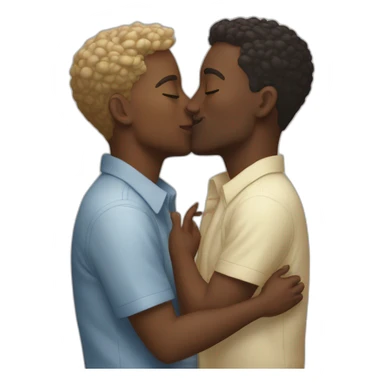White gay kiss love sticker