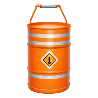 orange road construction barrel sticker