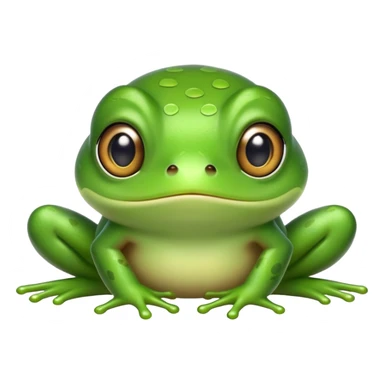 cute green frog with big eyes sticker