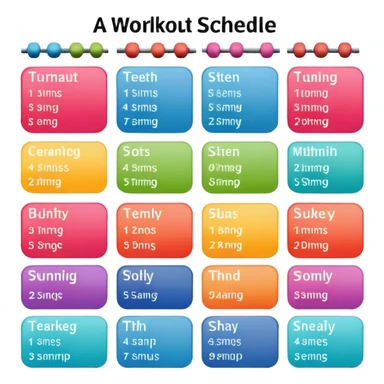workout schedule sticker