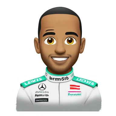 Lewis Hamilton in formula 1 car sticker