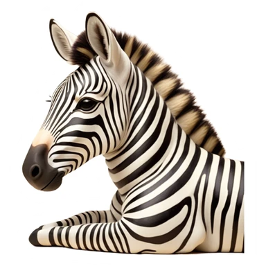 Meme-Worthy Cute Sleeping Zebra Portrait Emoji, Head resting peacefully with a contented smile, showcasing a lean, graceful build and a luxuriously soft striped Fur, eyes shut in a serene, restful nap, Simplified yet hilariously adorable features, highly detailed, glowing with a soft, drowsy light, high shine, relaxed and utterly lovable, stylized with an air of playful laziness, bright and heartwarming, soft glowing outline, capturing the essence of a comically sleepy zebra, so meme-worthy it feels like it could instantly become the next viral sensation of adorable slumber! sticker