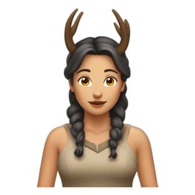 Mujer con cuernos de ciervo  sticker