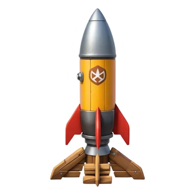 A Rocket Made Of Wood And Scrap Metal In A Clash Of Clans Aesthetic sticker