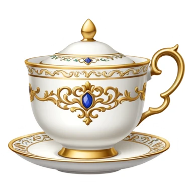 Fancy teacup sticker