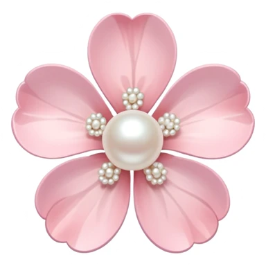 light pastel sakura flower with pearl beaded outline sticker